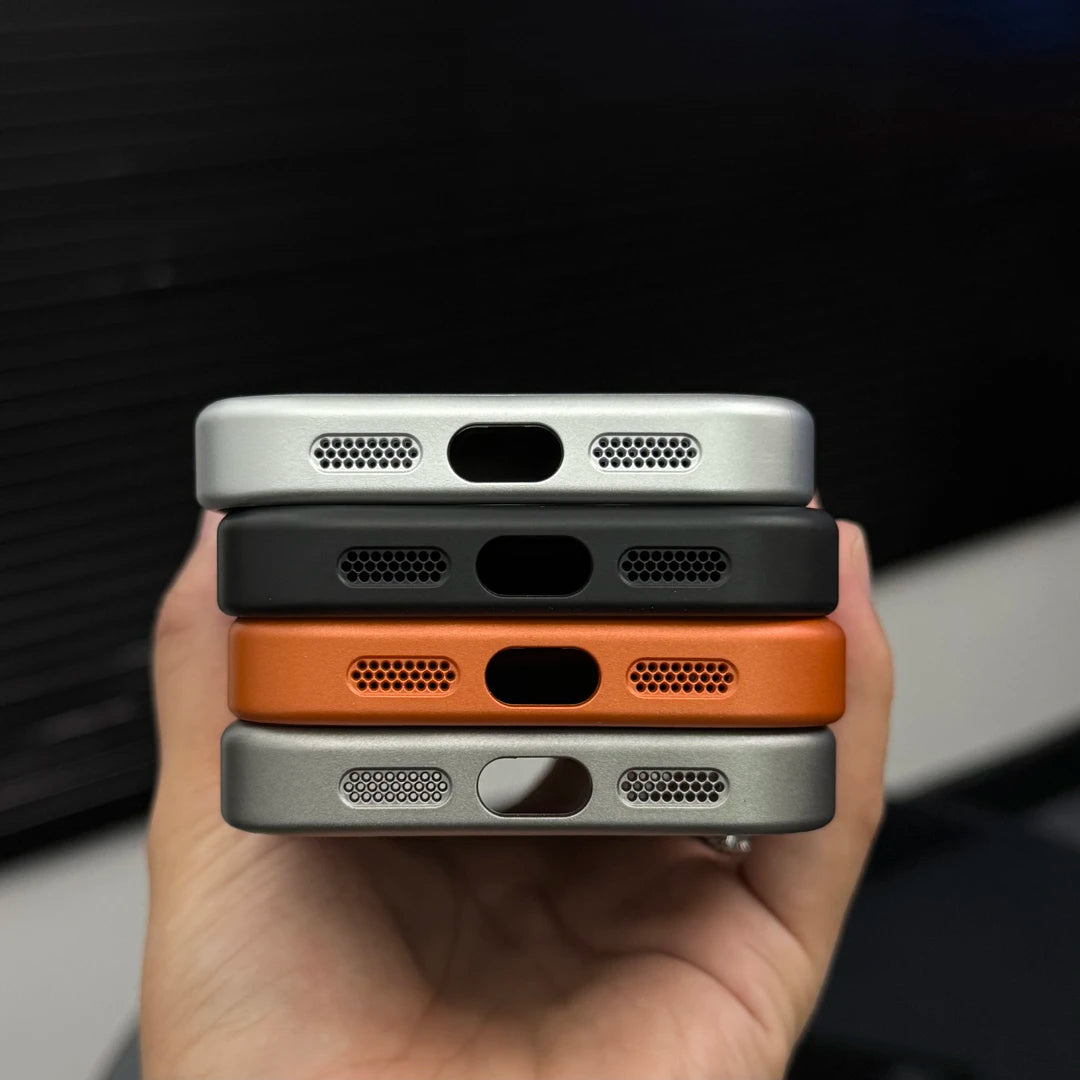 Premium MagSafe-kompatibelt iPhone-cover i læder med sne-teksturfinish