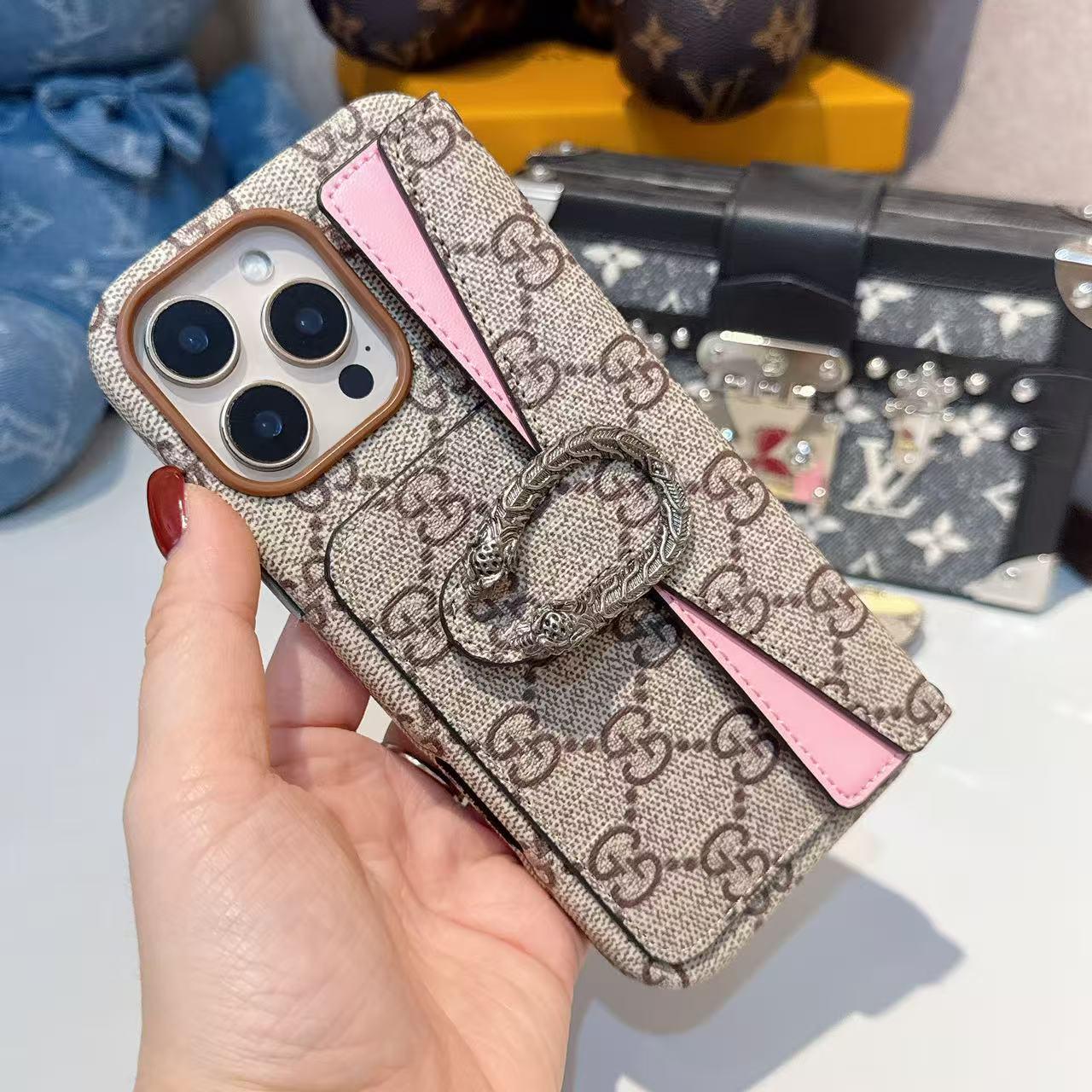 Hochwertige, klassische iPhone-Hülle mit Kartenhalter aus Segeltuch