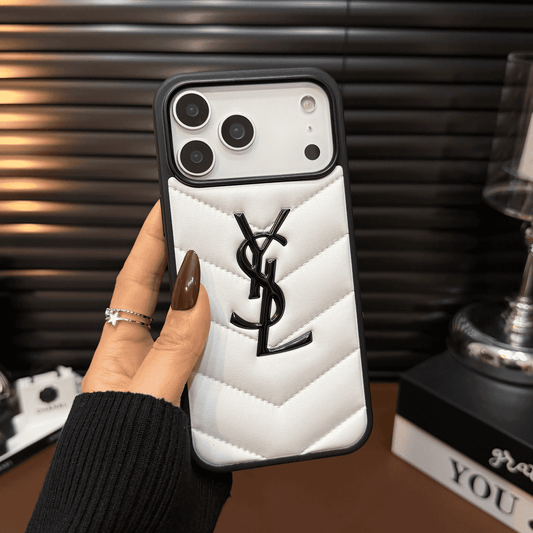 Luxe gewatteerd leren iPhone-hoesje - Schokbestendige, slanke beschermhoes