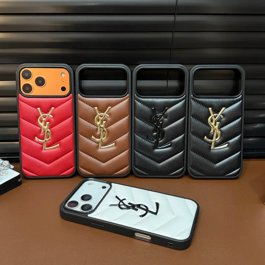 Custodia per iPhone in pelle trapuntata di lusso: custodia protettiva sottile antiurto
