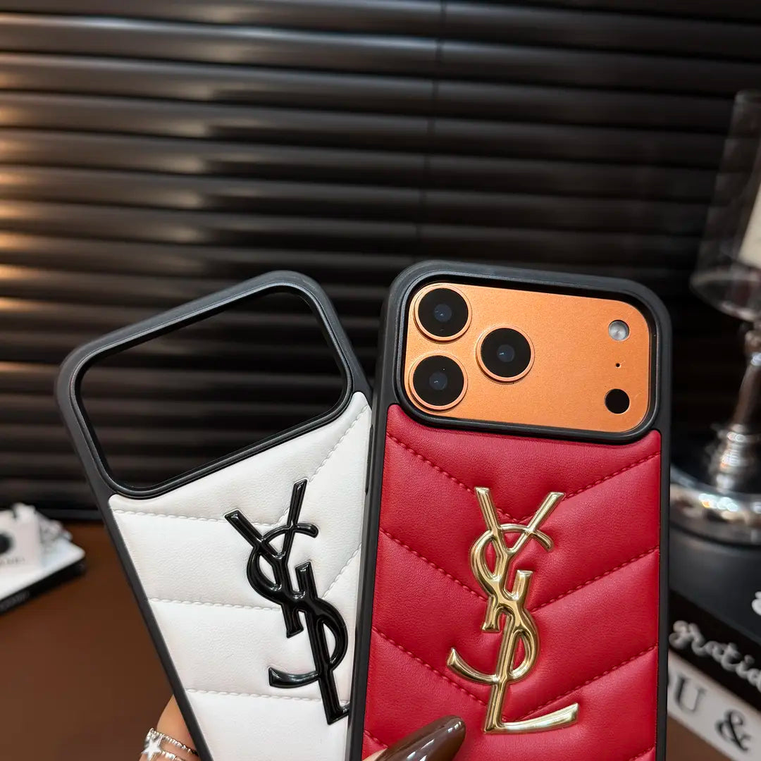 Custodia per iPhone in pelle trapuntata di lusso: custodia protettiva sottile antiurto