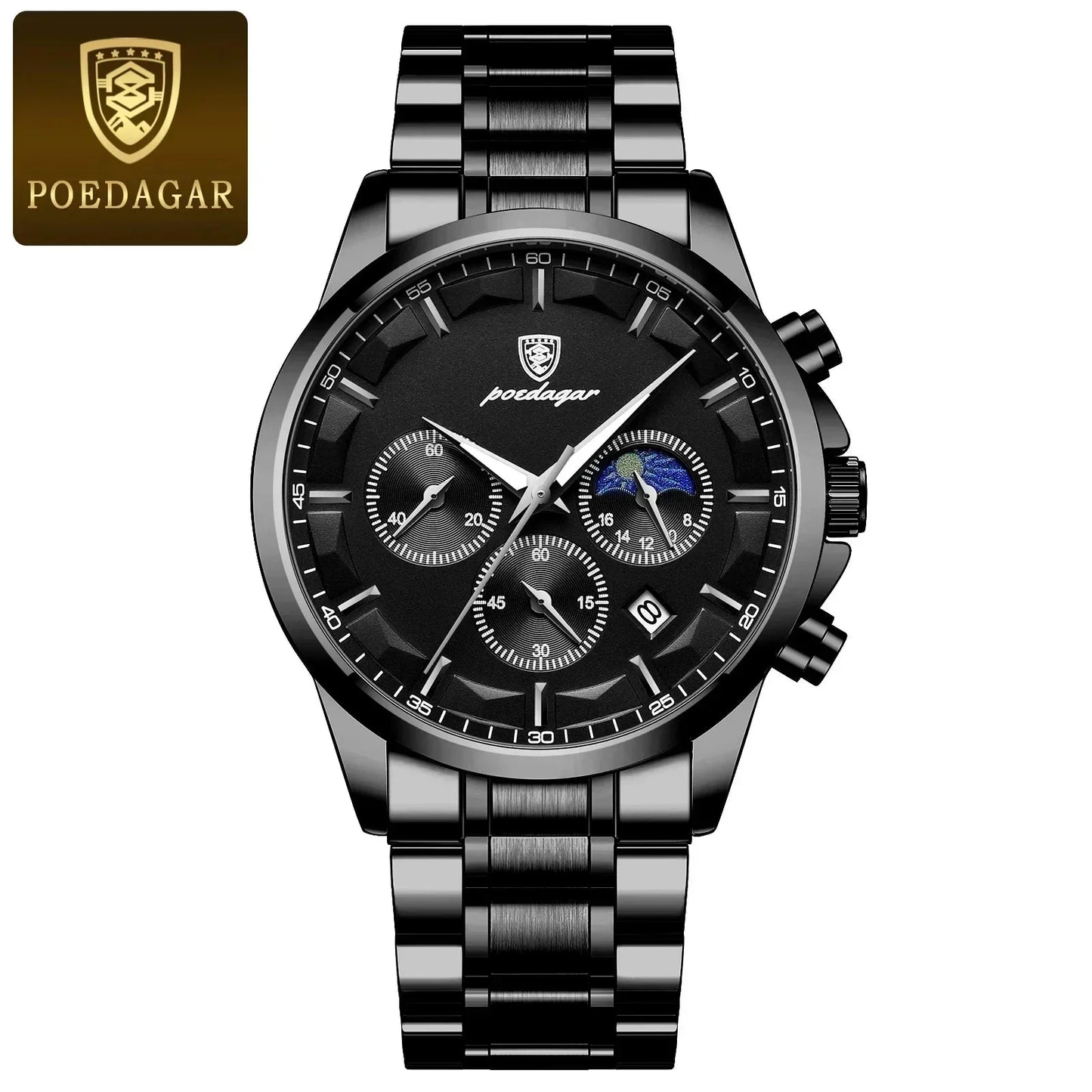 Poedagar ChronoLuxe Sport – luxusní hodinky Quartz s chronografem