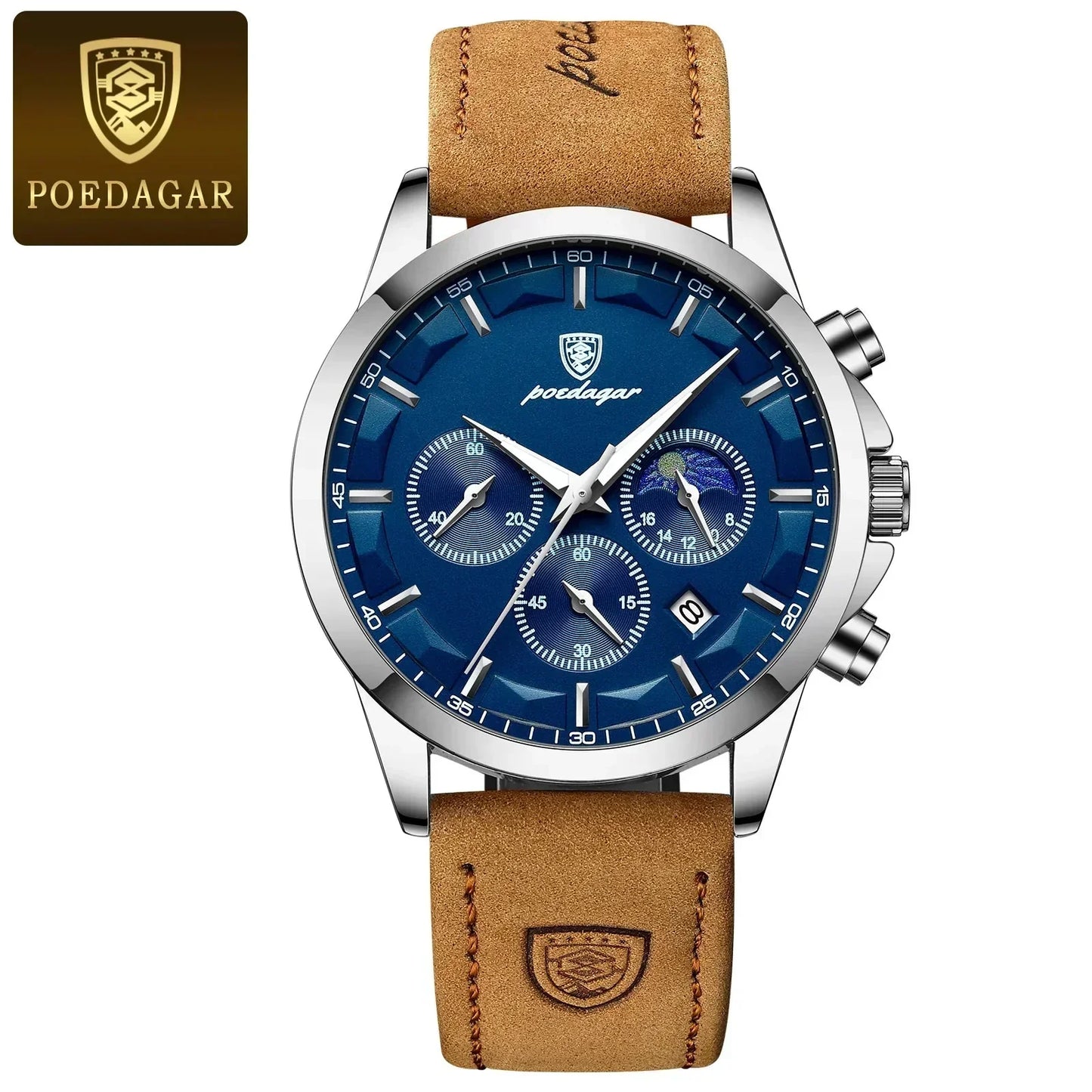 Poedagar ChronoLuxe Sport – luxusní hodinky Quartz s chronografem
