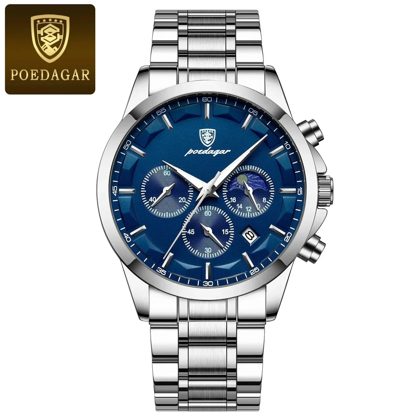 Poedagar ChronoLuxe Sport – luxusní hodinky Quartz s chronografem