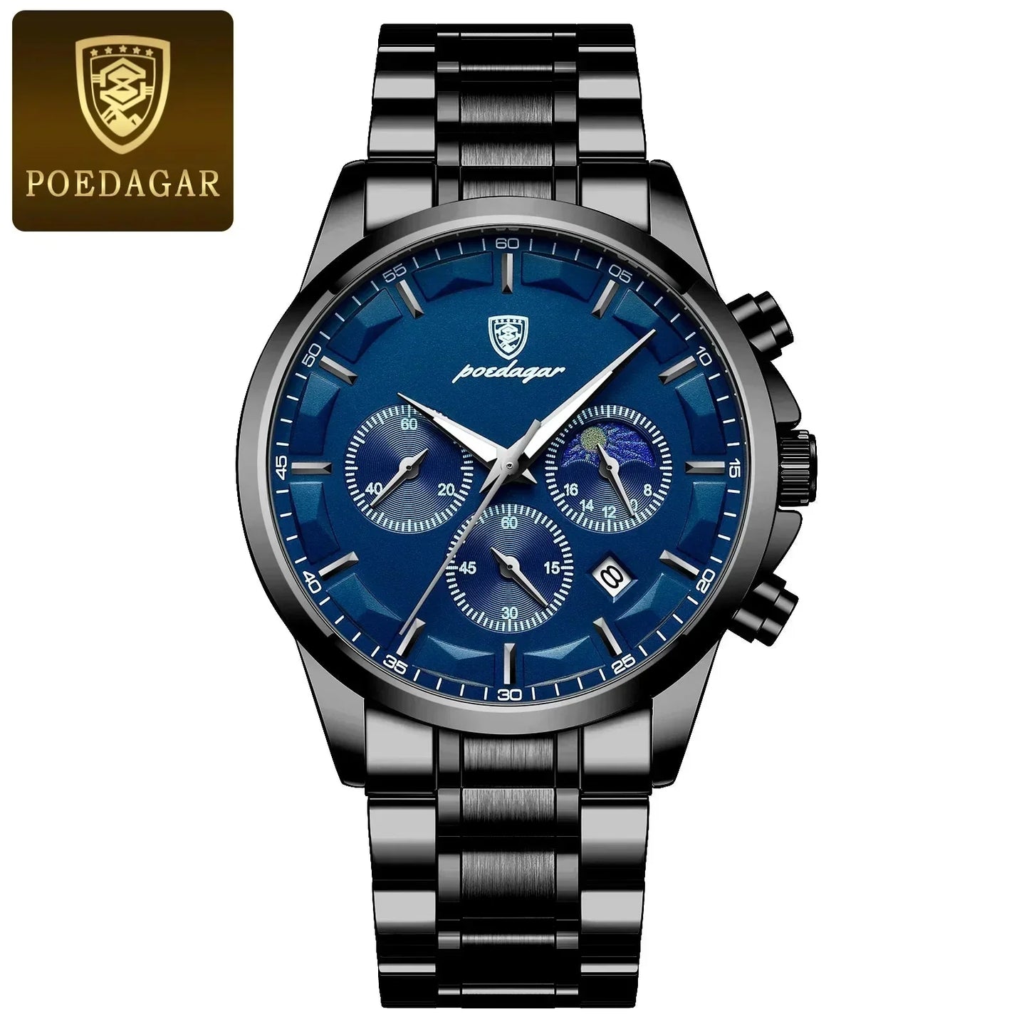 Poedagar ChronoLuxe Sport – luxusní hodinky Quartz s chronografem