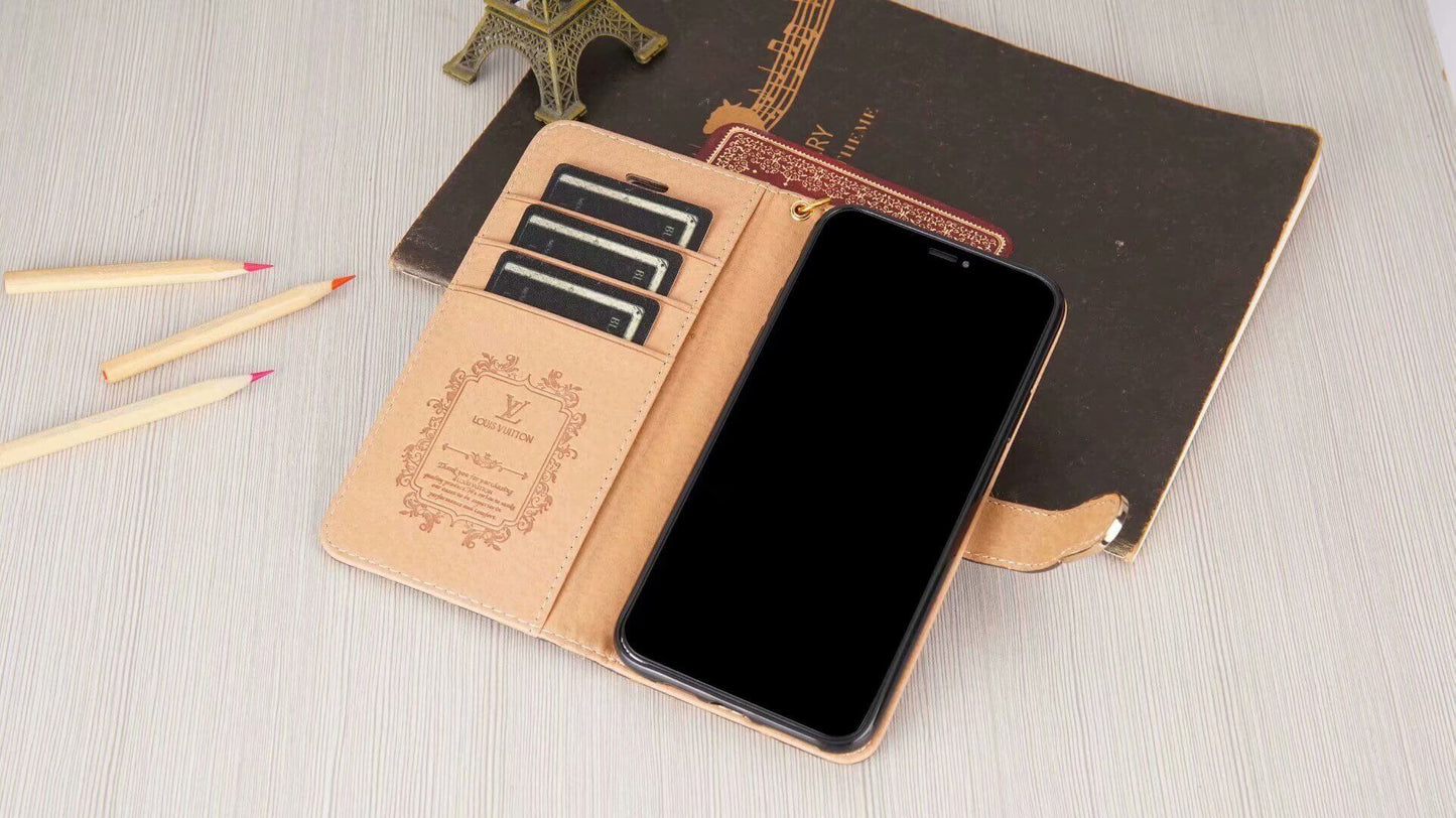 Luxusní pouzdro Monogram Wallet Case pro Samsung – Černá šachovnice