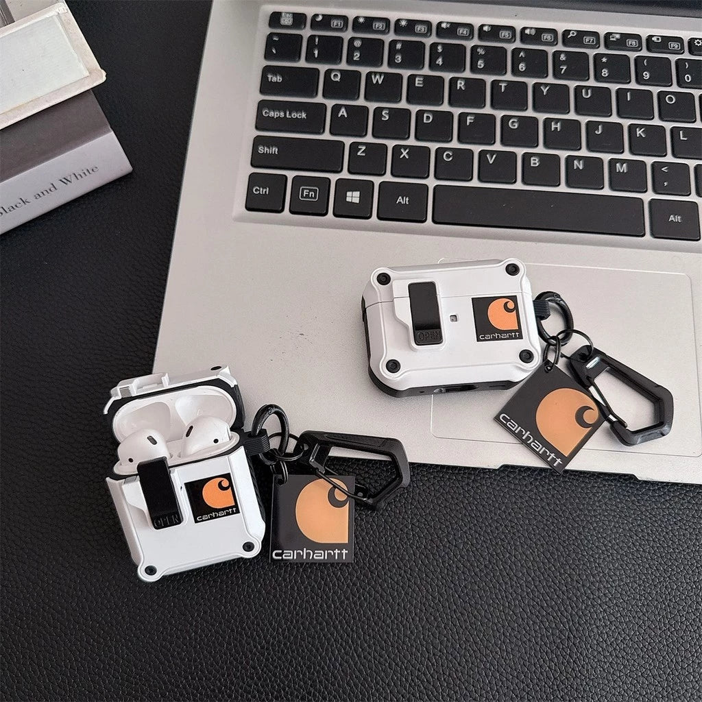 Custodia robusta per AirPods con moschettone