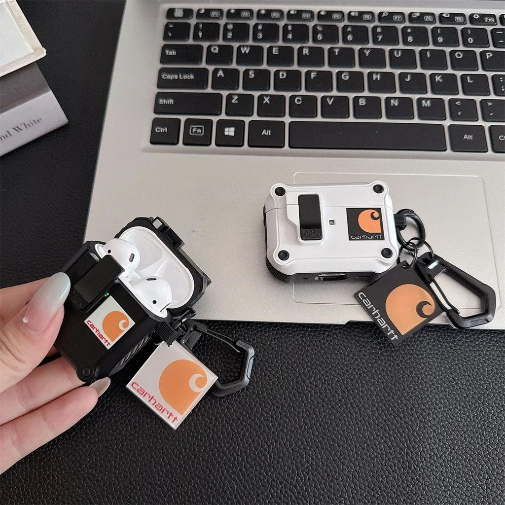 Custodia robusta per AirPods con moschettone