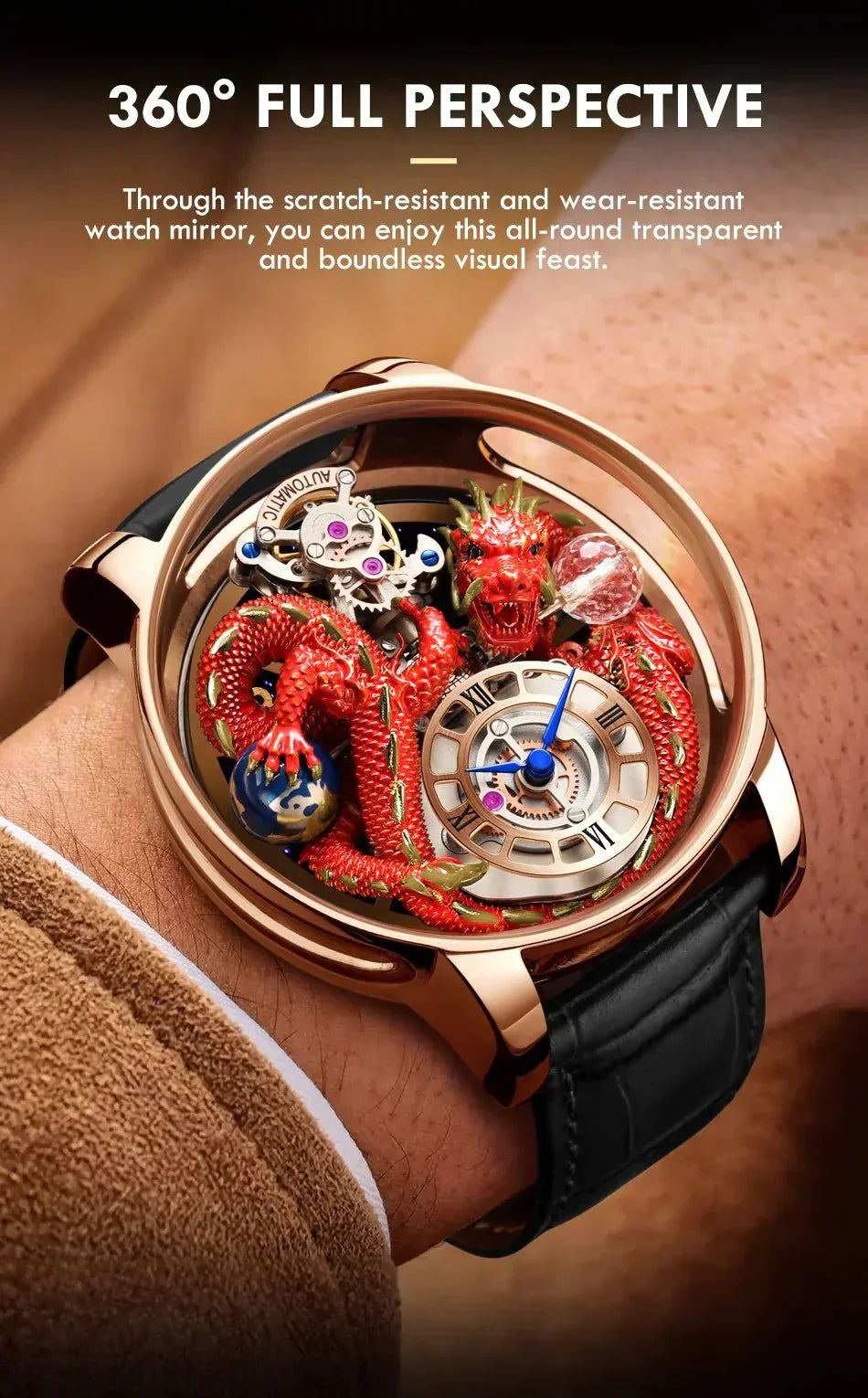Doskonały automatyczny zegarek Dragon – edycja Prestige