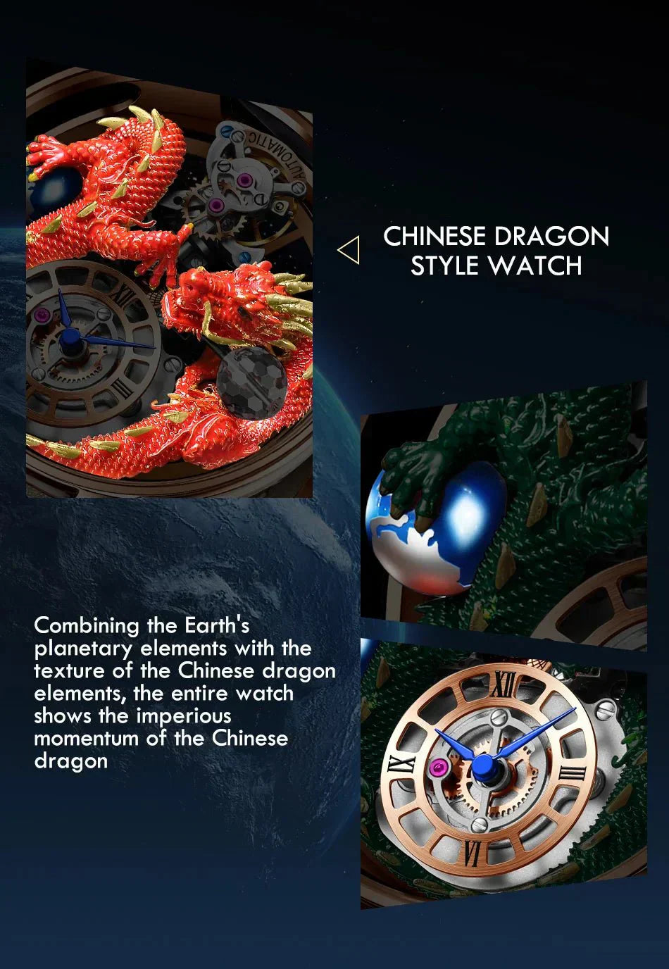 Doskonały automatyczny zegarek Dragon – edycja Prestige