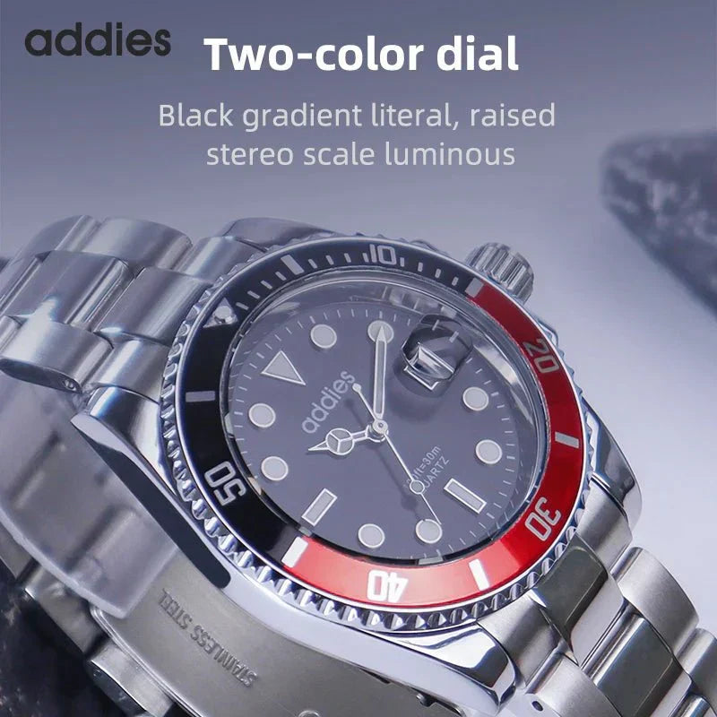 TitanX Elite pánské Quartz sportovní hodinky – luxusní 30M vodotěsné hodinky z nerezové oceli na ponor | Relógio Masculino