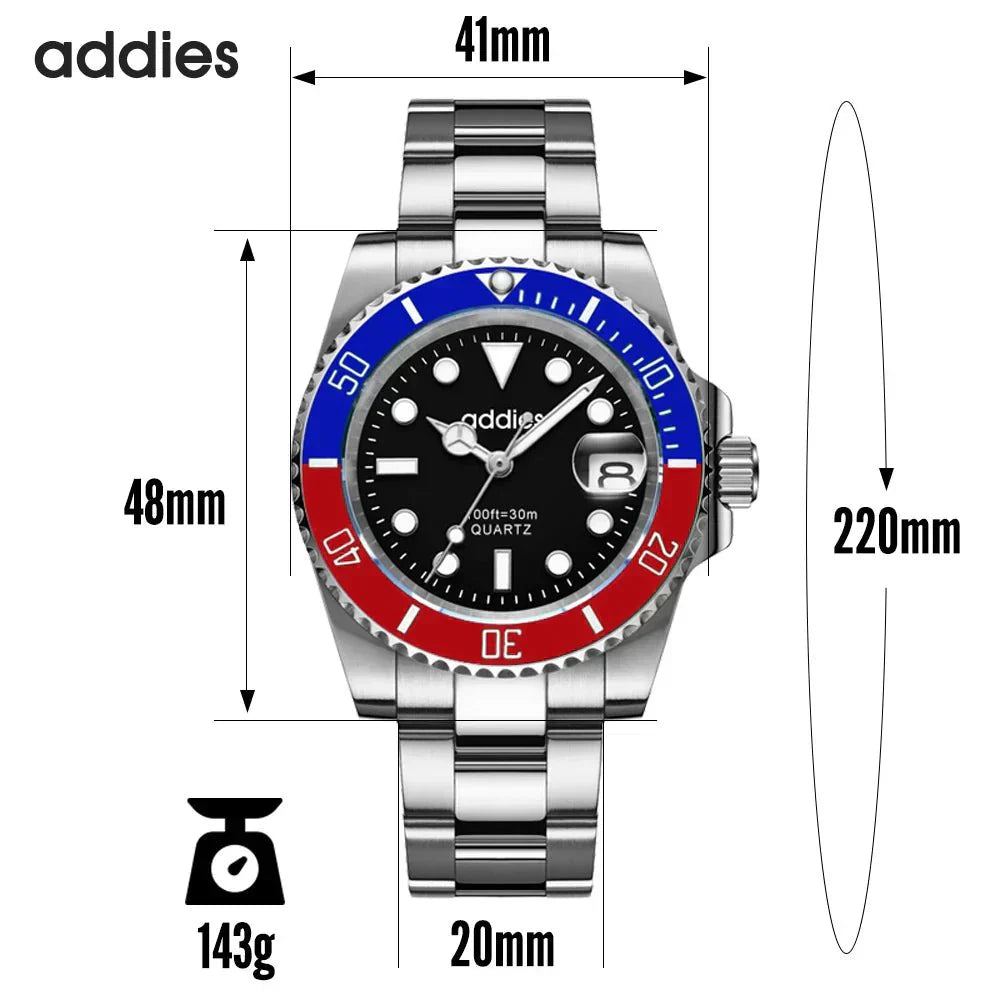 TitanX Elite pánské Quartz sportovní hodinky – luxusní 30M vodotěsné hodinky z nerezové oceli na ponor | Relógio Masculino