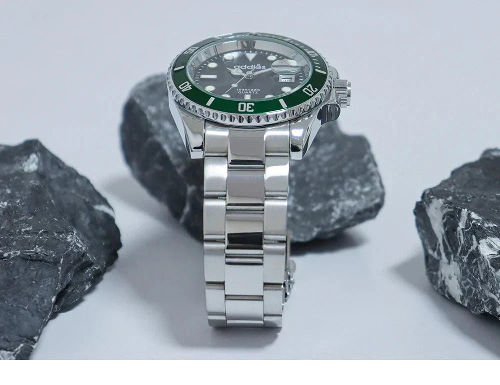TitanX Elite pánské Quartz sportovní hodinky – luxusní 30M vodotěsné hodinky z nerezové oceli na ponor | Relógio Masculino
