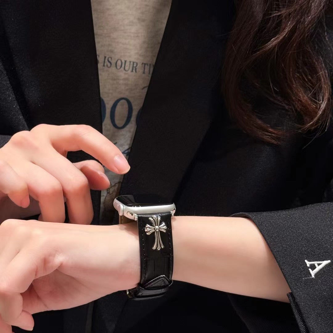 Cinturino per Apple Watch in pelle incrociata